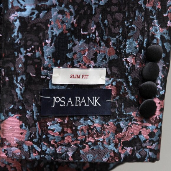 Jos A Bank 42R Camo Dinner Jacket Blazer Slim Fit Peak Lapel E01052 - Picture 7 of 9